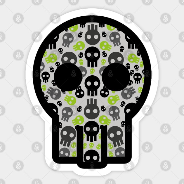 skull skull design Sticker by Karroart
